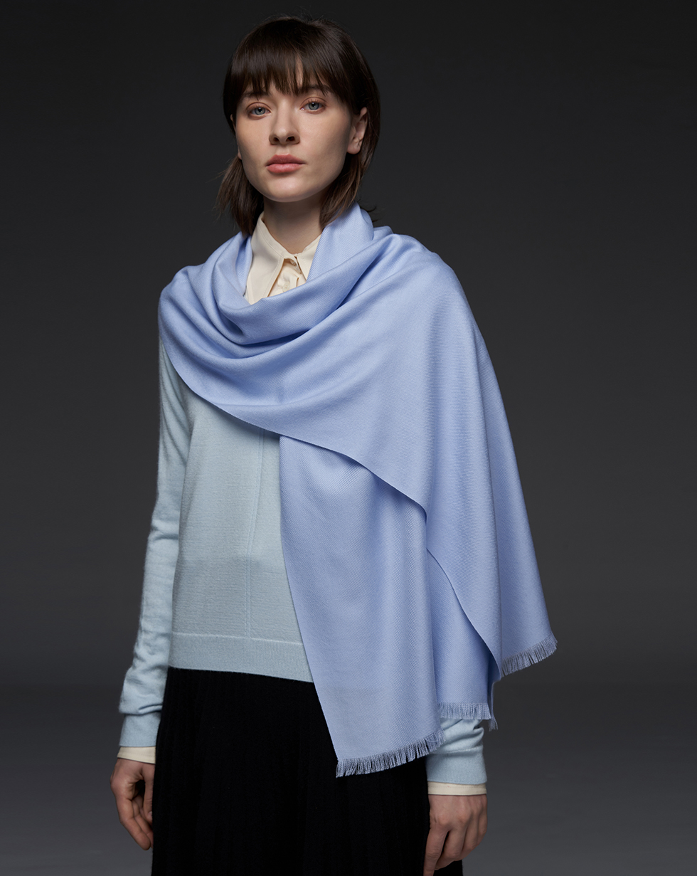 精纺斜纹羊绒围巾 - 在线商城 - 1436